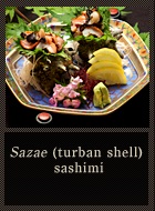 Sazae (turban shell) sashimi