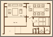 Detailed floor plan (ocean side)