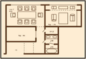 Detailed floor plan mountain side)